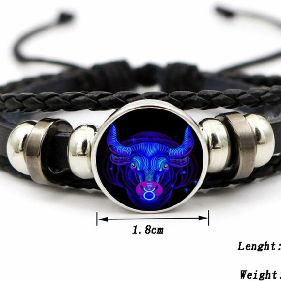 Zodiac Signs Spirit Bracelet Zodiac Bracelet for Women Men Adjustable 12 Constel - Picture 4 of 9